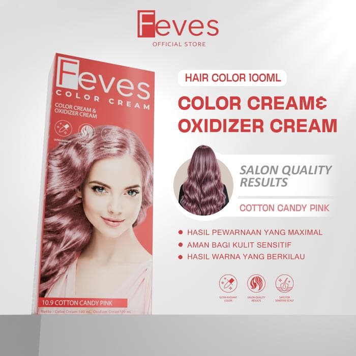 Feves Hair Color Cream — Cotton Candy Pink