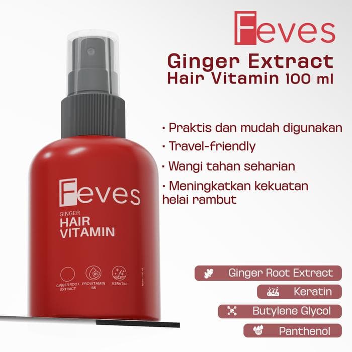 Ginger Hair Serum - Vitamin Rambut Spray - Hair Vitamin (Perawatan Rambut Rusak dan Mudah Patah) – foto produk