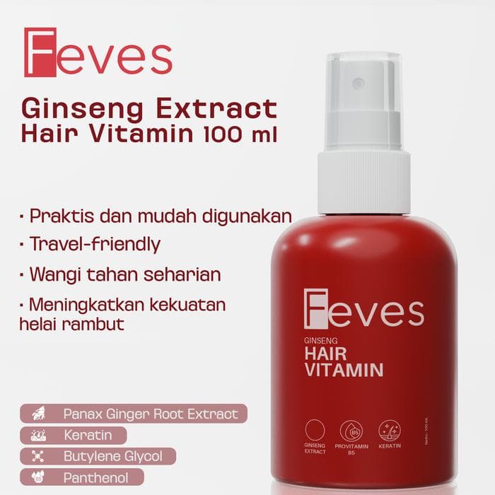 Gingseng Hair Serum - Vitamin Rambut Spray - Hair Vitamin (Perawatan Rambut Kering Dan Kusut) – foto produk